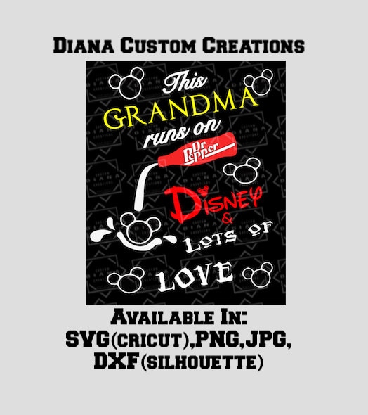 Download Dr Pepper Grandma Grandpa Grandkids Mickey Minnie Love Favorite Things Svg Cricut Dxf Silhouette Png Jpg Printable