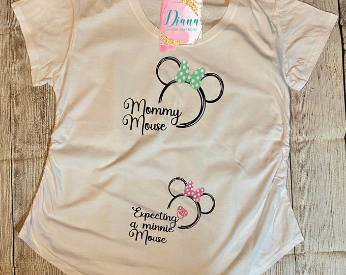 Momma Mouse, Daddy Mouse, Brother Mouse, Sister Mouse, maternity, announcement, baby shower, expecting, new baby, having a baby, mommy, mom