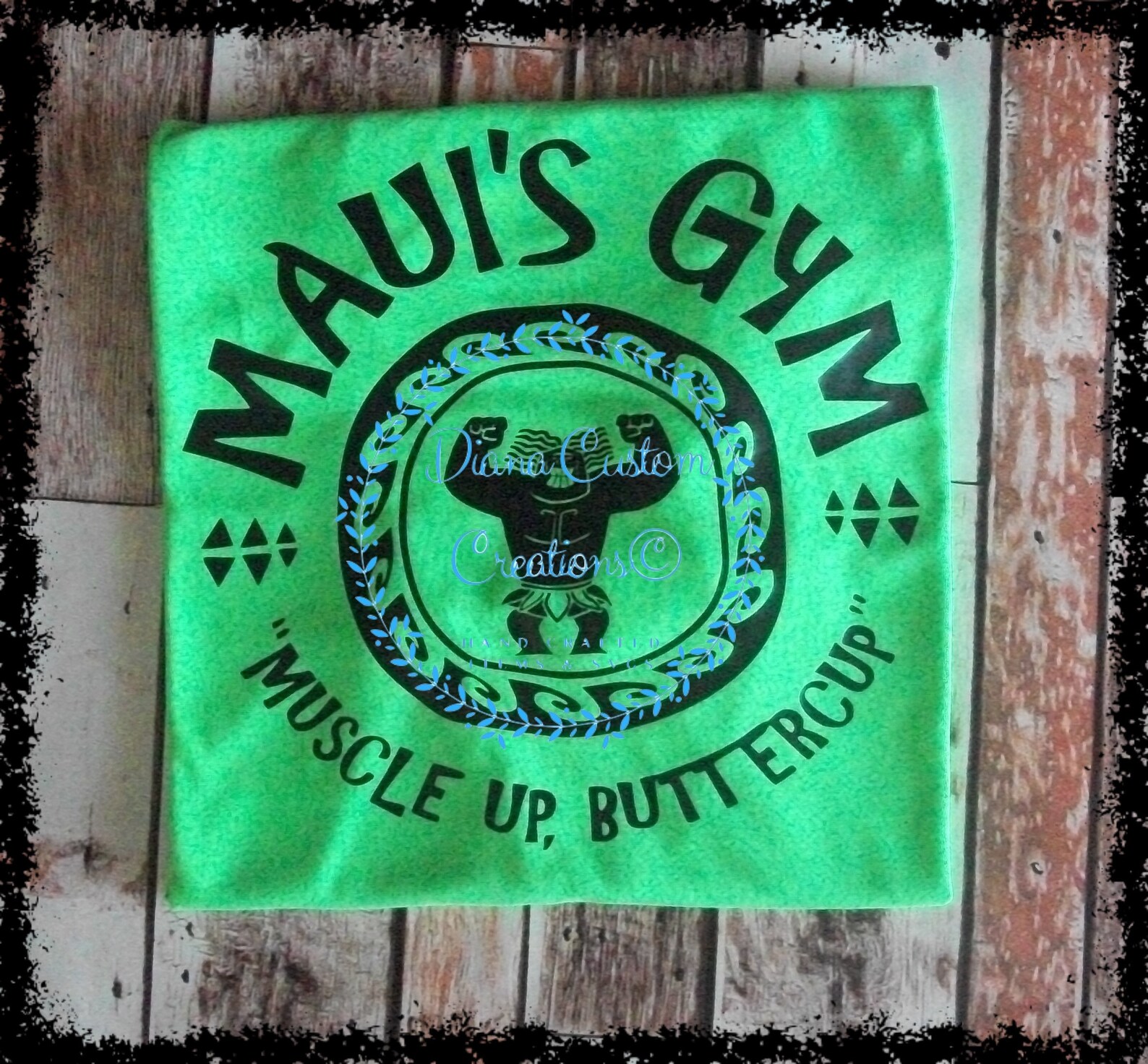 Muscle up Buttercup Maui Moana Maui's Gym Muscle Etsy