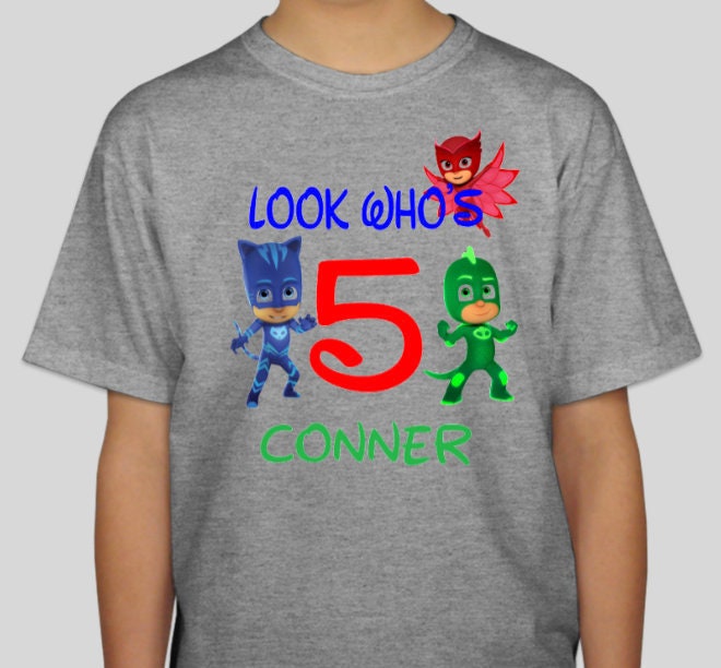 Boys Pj Masks Short Sleeve T Shirt TeeGekko Catboy Owlette T Shirts