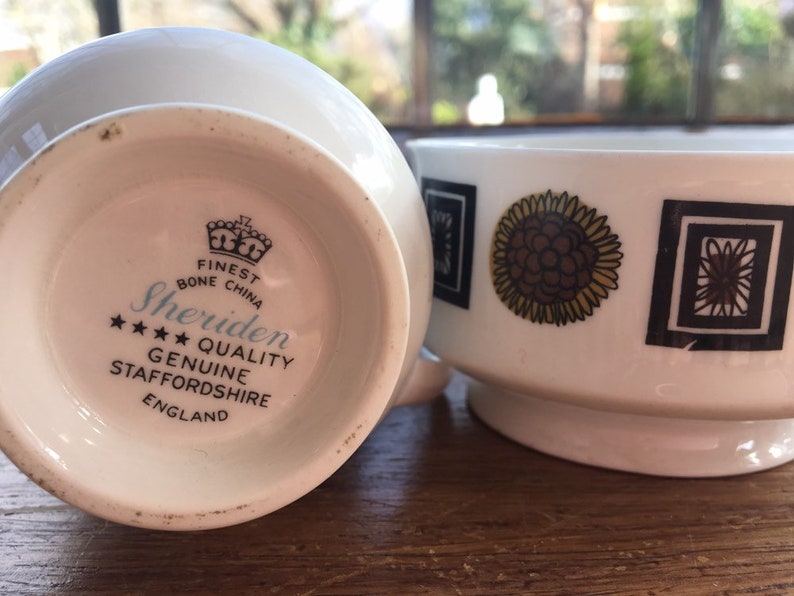 RETRO 1950/'s bone china SHERIDEN jug and sugar bowl