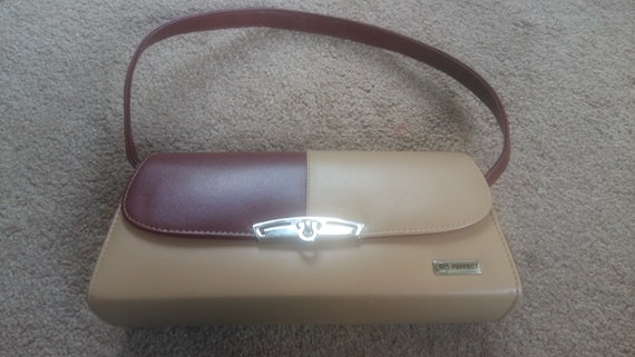 Vintage 2 block colour handbag