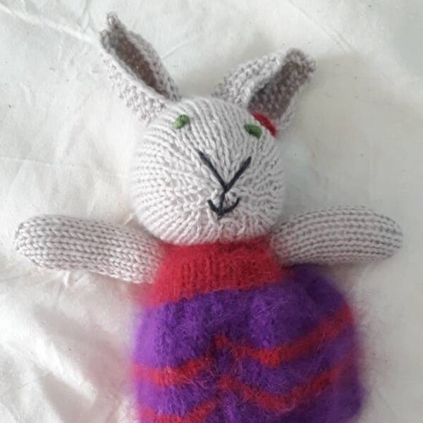 BUNNIES PLUSH DOUDOU handmade knitted