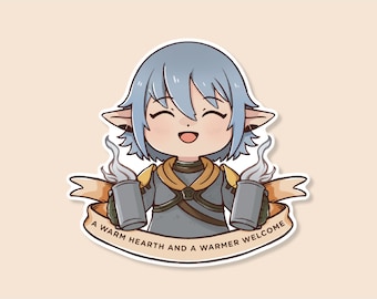 FFXIV Haurchefant Cocoa Quote Sticker