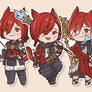 FFXIV G&#39;raha Tia Sticker Set