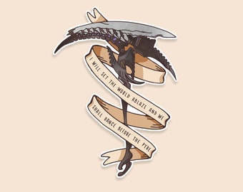FFXIV Zeno's Scythe Sticker [Glossy - 13 cm]