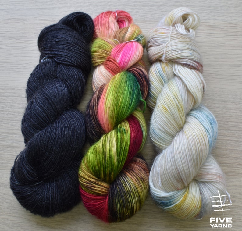 Handdyed yarn FingeringSport Hand dyed yarn- Absolulu! Hand dyed sock yarn Superkid MohairMerino Blend Fingering yarn