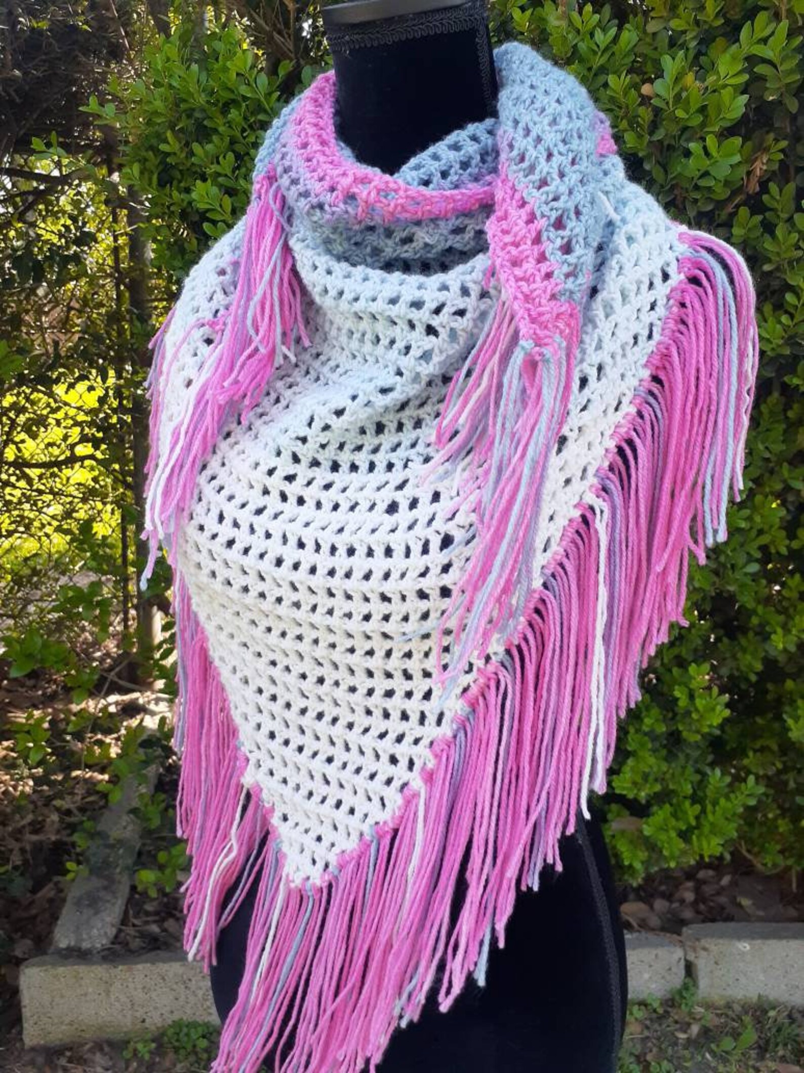 Triangle Scarf beach Cover Up Handmade Crochet Scarf Etsy