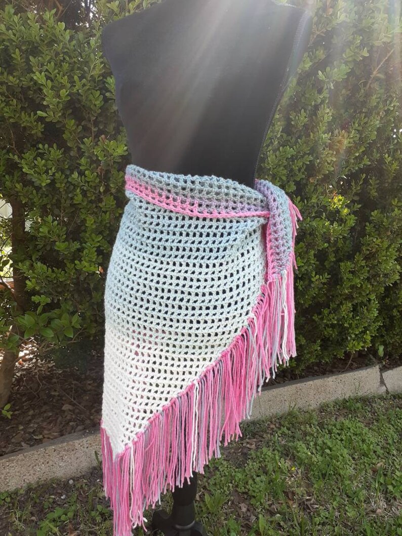 Triangle Scarf beach Cover Up Handmade Crochet Scarf Etsy