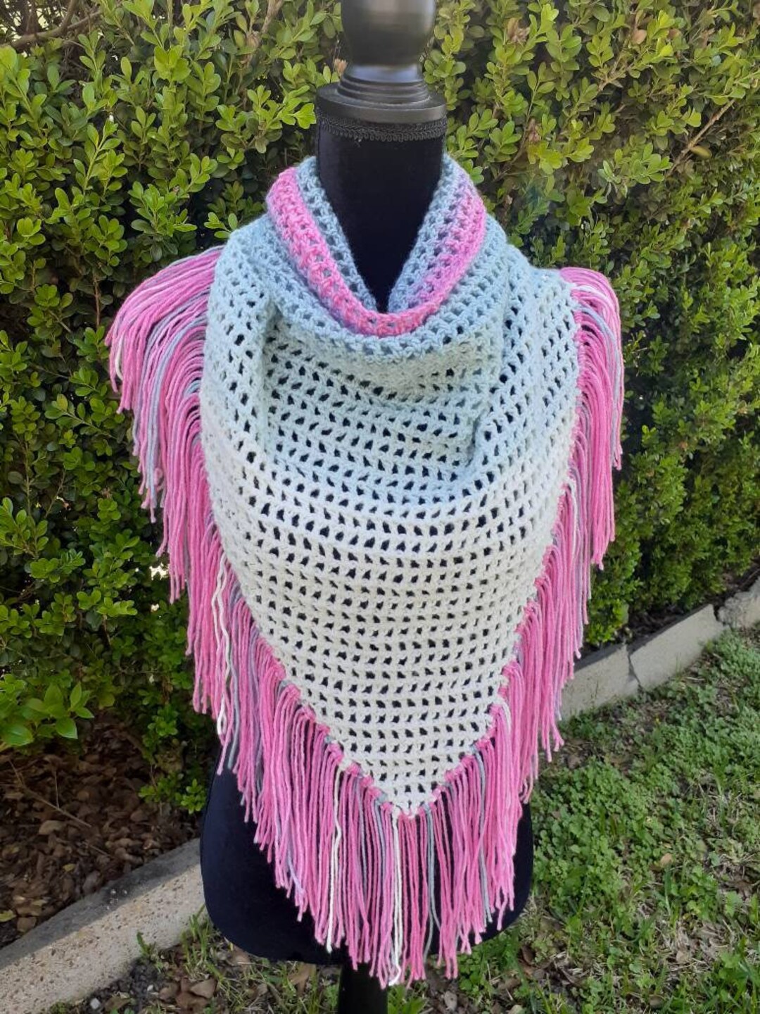 Triangle Scarf beach Cover Up Handmade Crochet Scarf Etsy