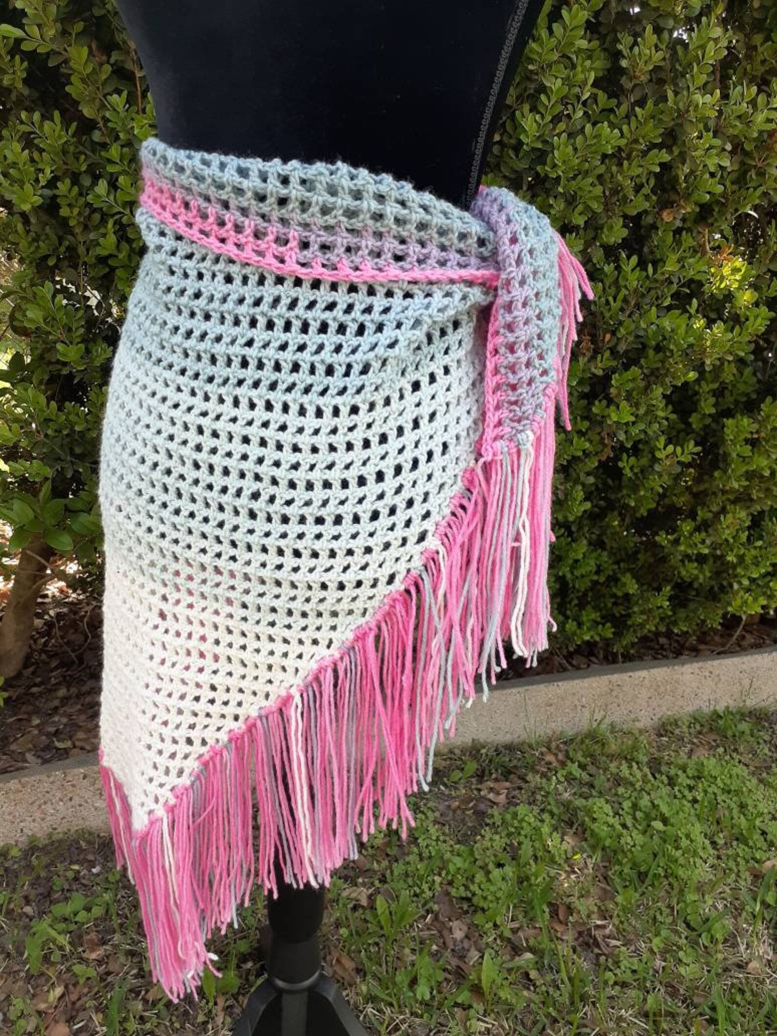 Triangle Scarf beach Cover Up Handmade Crochet Scarf Etsy