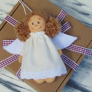 Christmas Angel Doll, Little Handmade Cloth Doll, Home Decoration, Gift