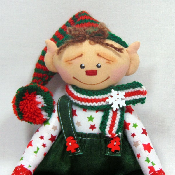 Handgemachte Weihnachtselfe, Weihnachtsdekoration, Weihnachtsmann, kleiner Helfer, handgemachtes Geschenk für Weihnachten