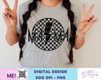Mama geruit - digitaal ontwerp- png