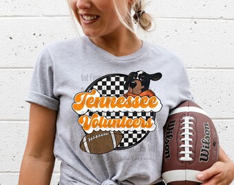 Tennessee Football Checkered - digital design- PNG- 300 DPI