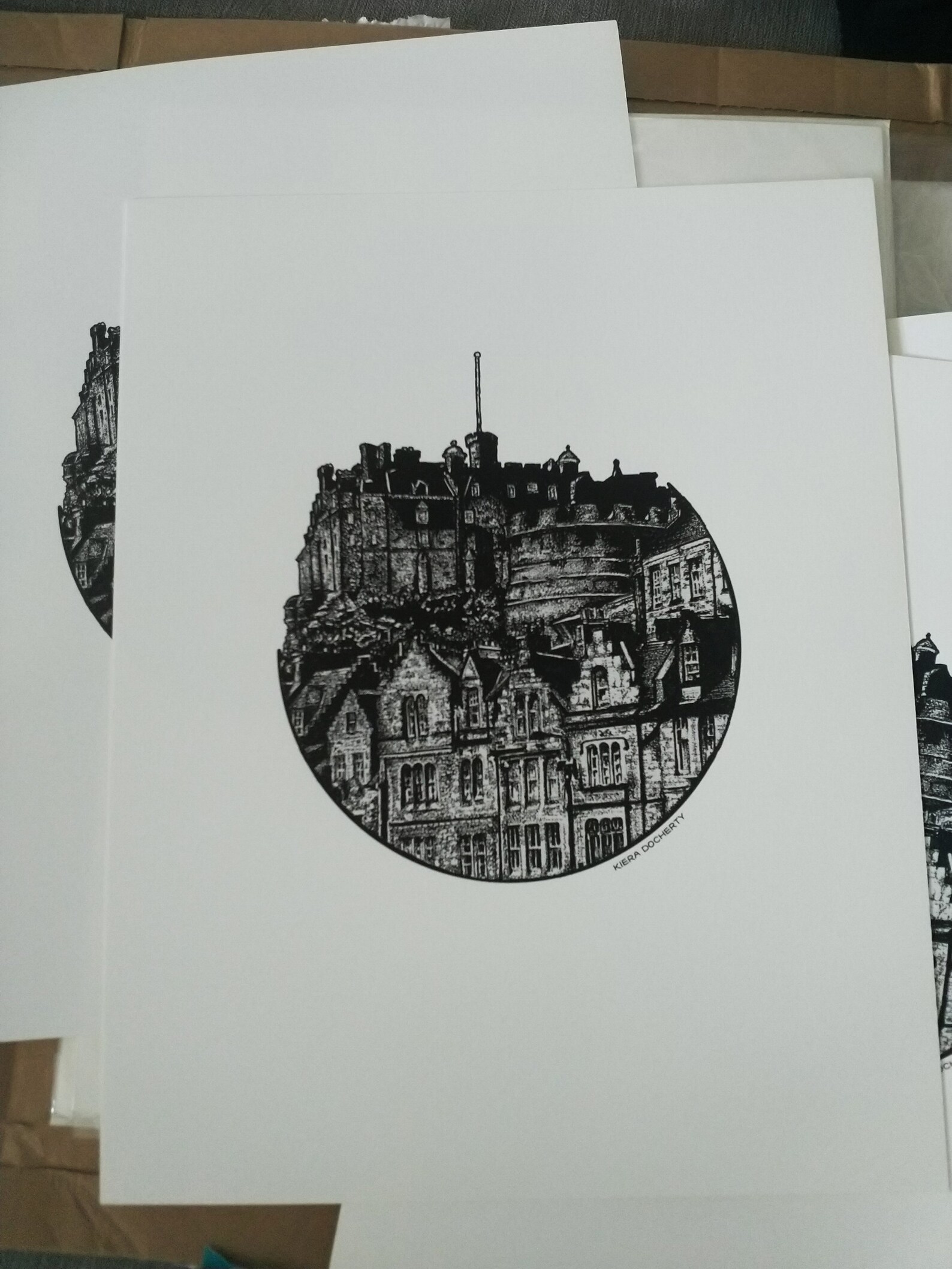 Edinburgh Castle Giclée Print, Pen and Ink Illustration Art - Etsy