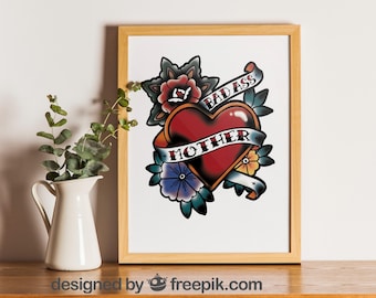 Bad Ass Mother A4 Print - mother's day - new parent - baby shower - gift for mum wife daughter her