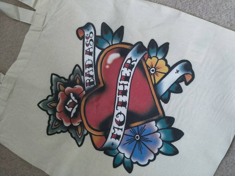 Badass Mother Tote Bag - 100% Cotton - Mother's Day - New Mum - Mom - Baby Shower image 3