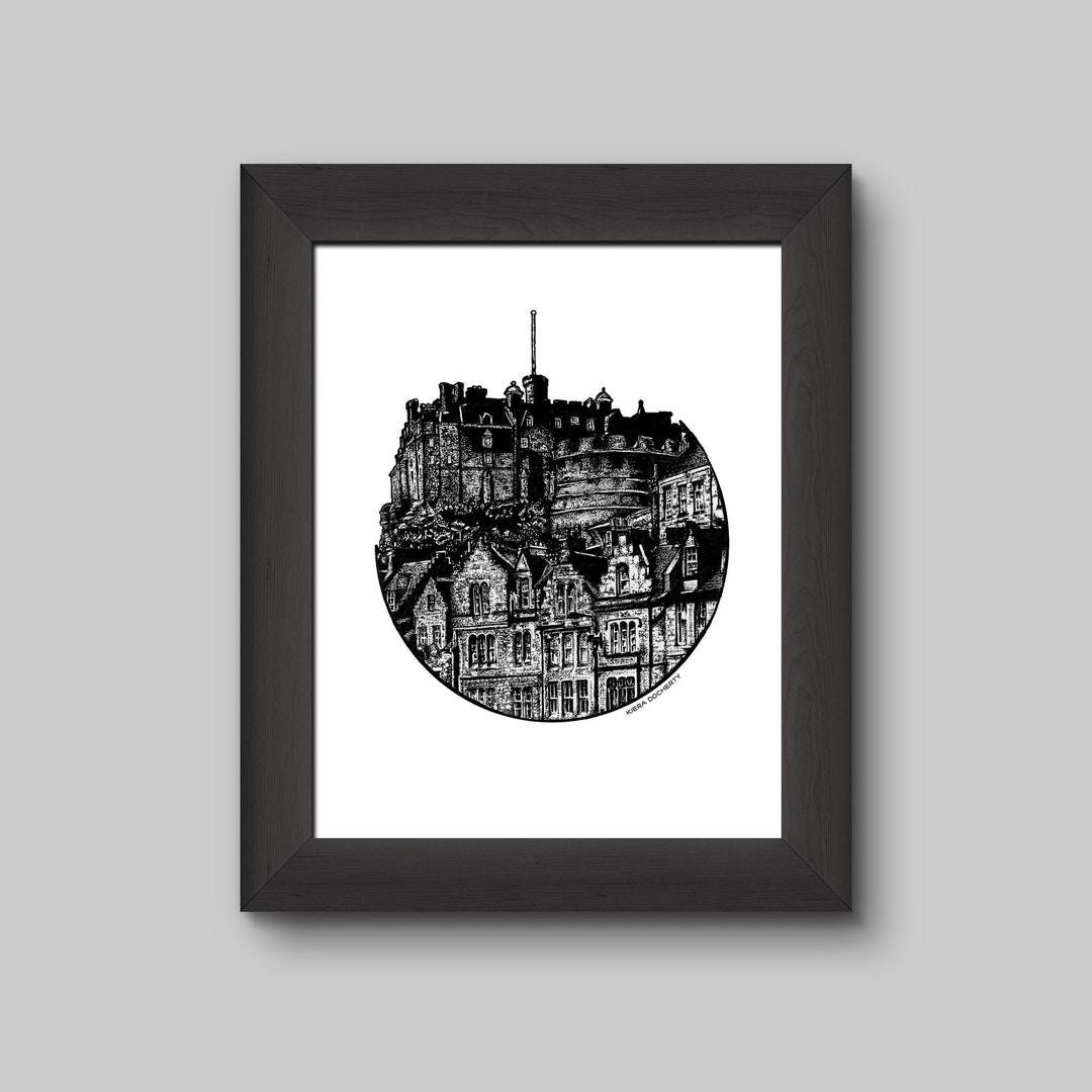 Edinburgh Castle Giclée Print, Pen and Ink Illustration Art - Etsy