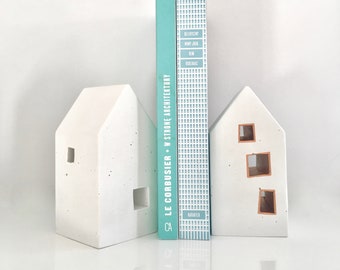 Big Concrete Decor House, Concrete House, Concrete house bookend, Concrete Doorstopper, House decor