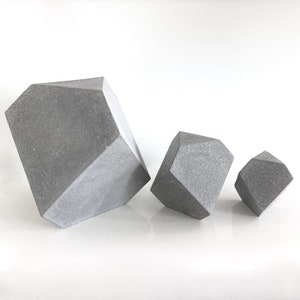 Durer Solid Concrete sculpture, Geometric solid, Concrete math sculpture, polyhedron sculpture