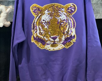 Sweat à Capuche Victoria's Secret - Rose Avec Applique LSU Tigres - Taille Spéciale - Neuf Avec étiquettes