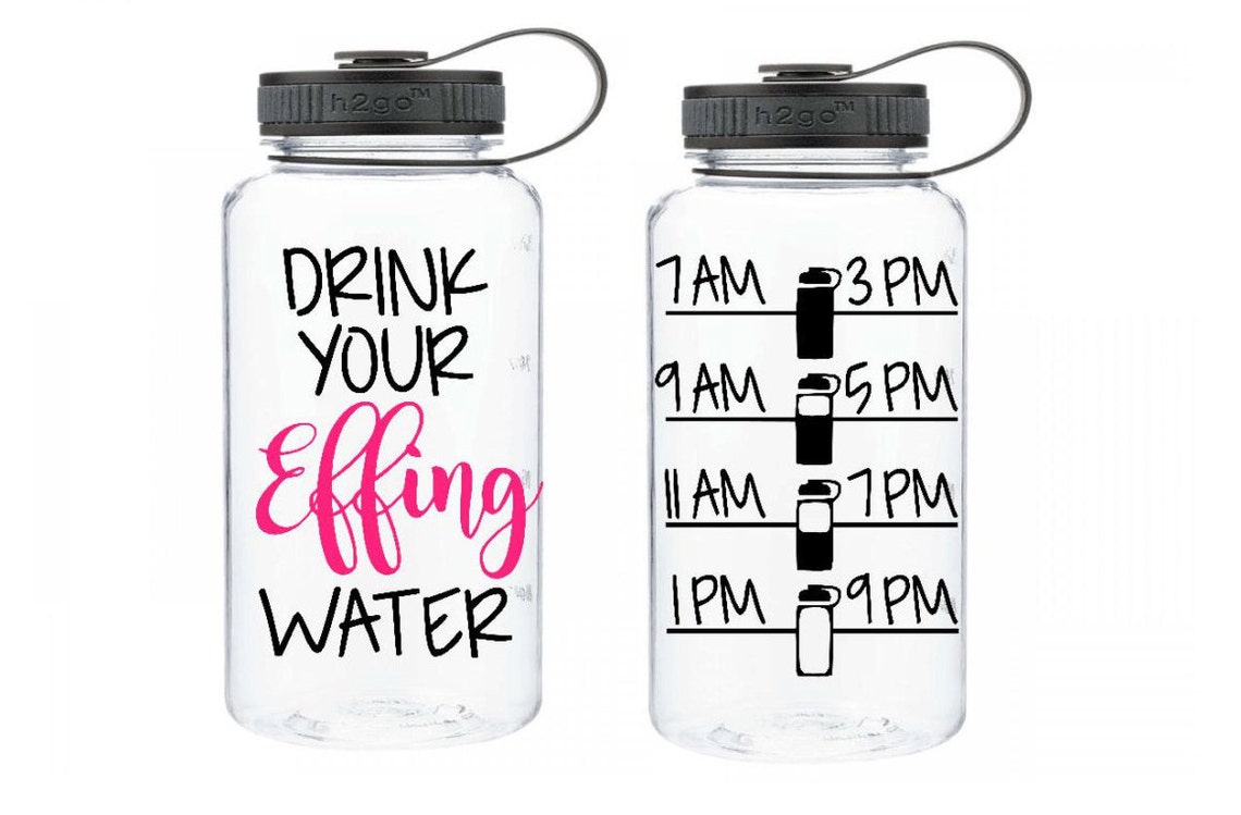 Custom 32 Oz Water Bottle Daily Motivation Monogram Etsy
