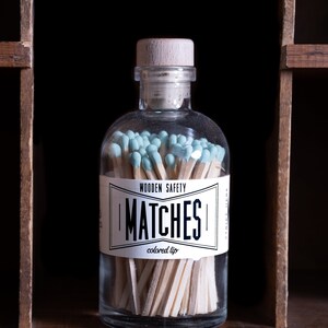 Vintage Apothecary Matches Mint - 2 sizes | decor | gift idea | gift mode | candle | host | homeowner | cottage | farmhouse | housewarming