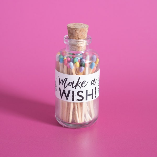 Mini Apothecary Vintage “Make a Wish” Matches - Happy Birthday | gift idea | gift mode | host | homeowner | anniversary | promotion