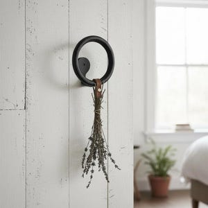 Small Round Metal Wall Hook, Modern Circular Hook, Minimalist Coat Hook, Entryway Wall Hook, Black Metal Wall Hook, Home Organization Hook