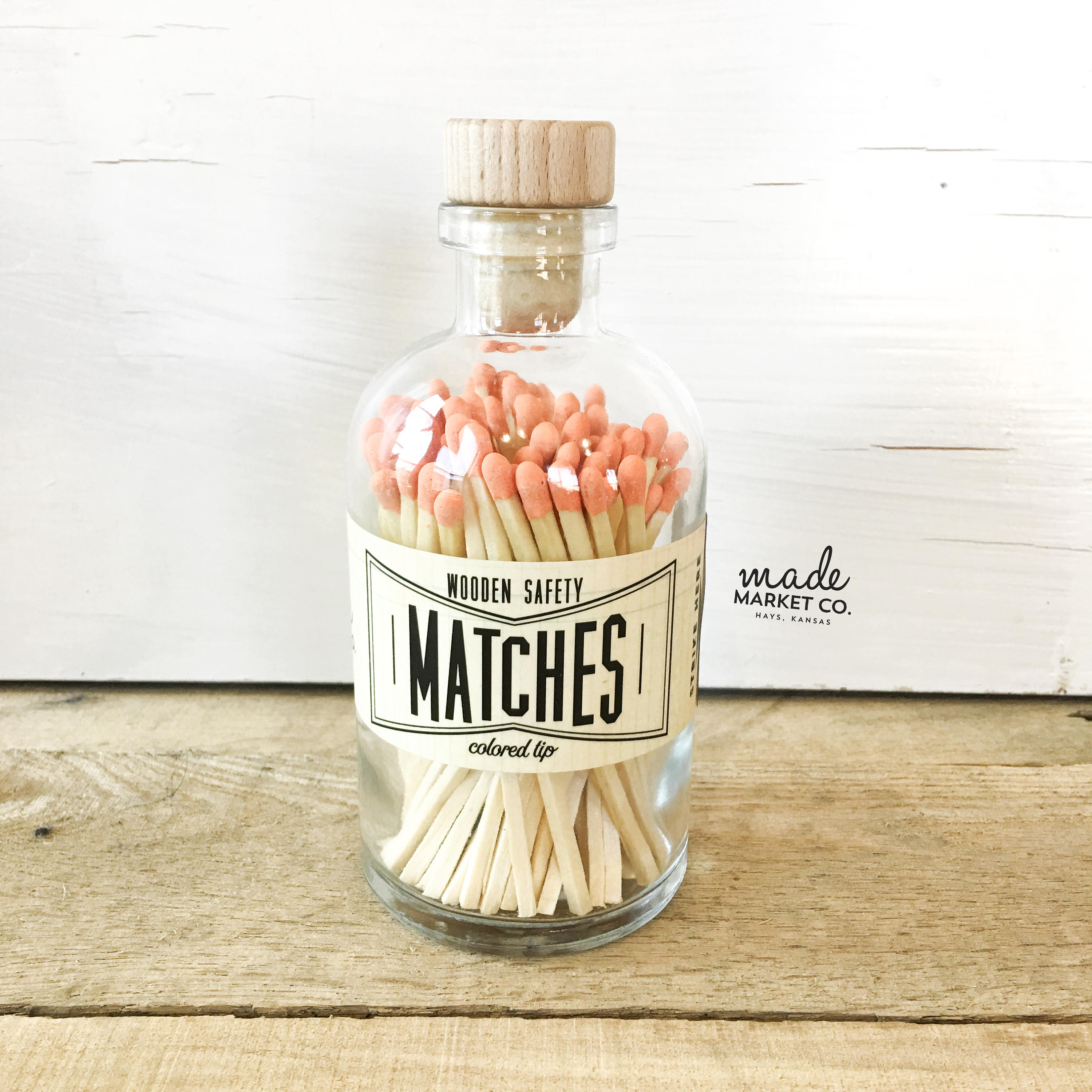 Coral Tip Colored Matches. Match Sticks Decorative Glass