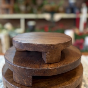 Large Found Wood Pedestal, Rustic Wood Riser, Vintage Display Stand, Food Safe Pedestal, Farmhouse, Cottage Decor