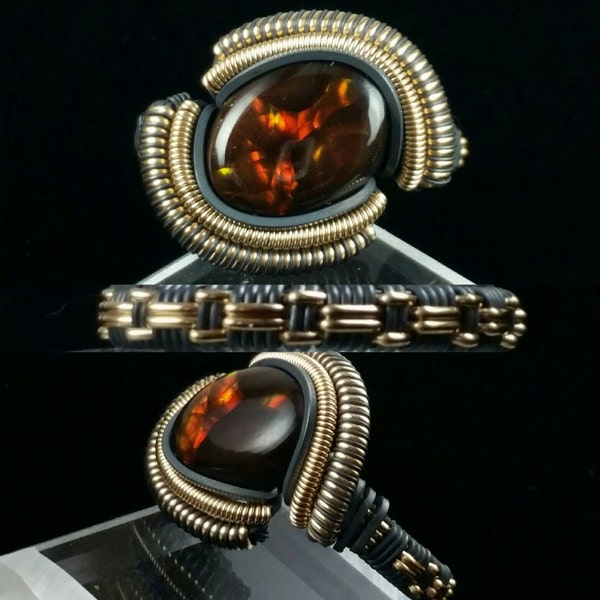 Size 7.5 Fire Agate Ring