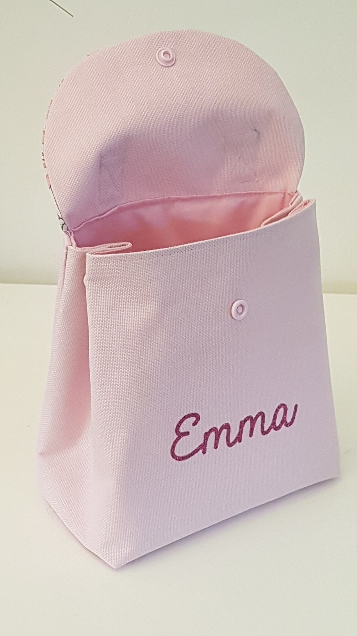 Snack Bag Snack Bag Baby Pink Waterproof Canvas Cotton Pink Etsy