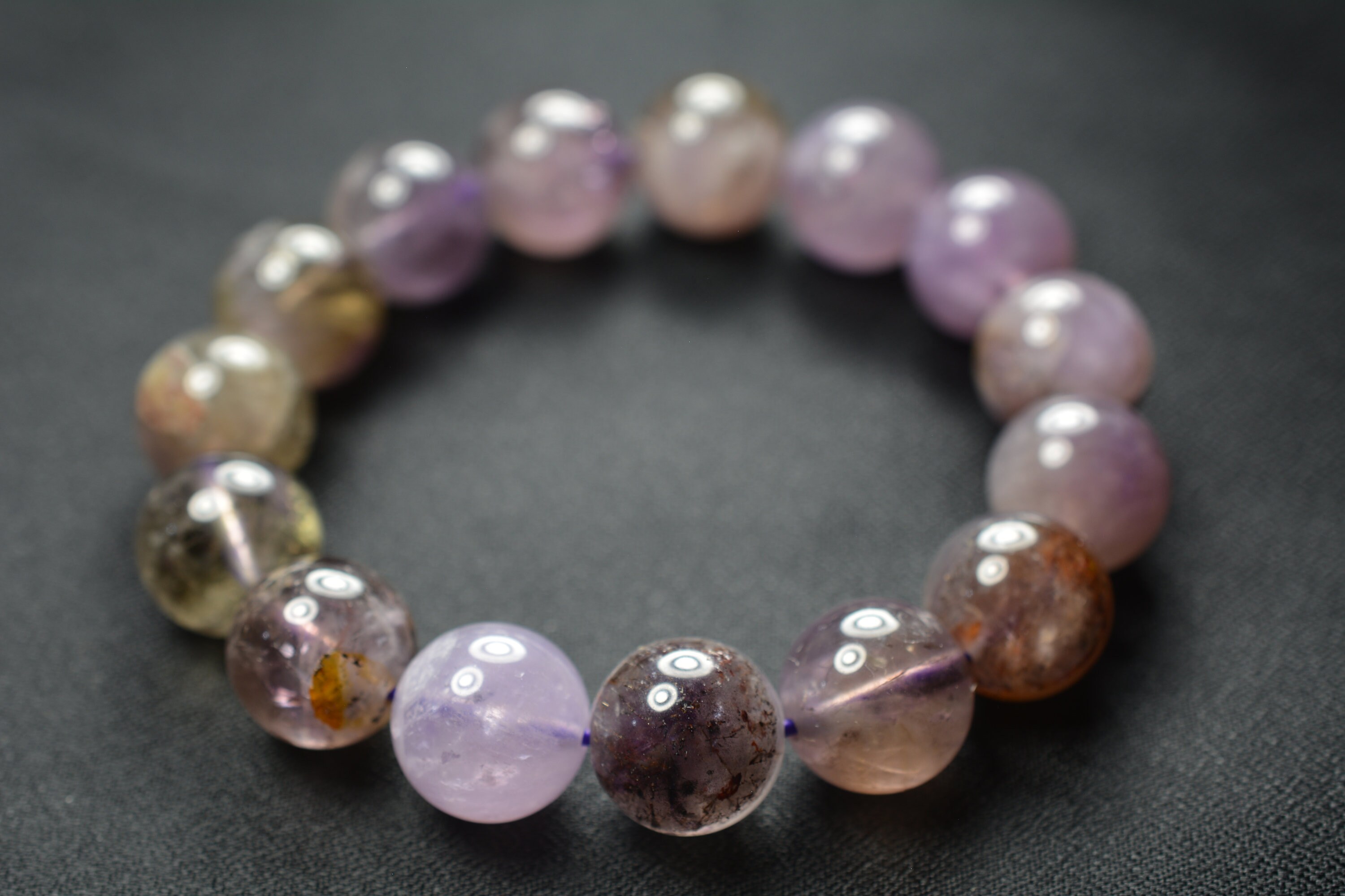 Auralite23 Crystal Bracelet  6mm Beads   Auralite23 