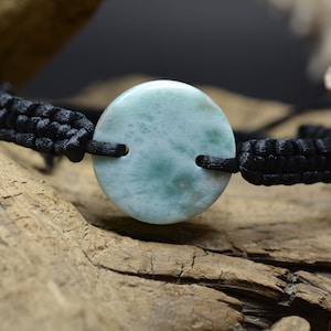 Larimar Adjustable Bracelet &quot;Ocean Collection&quot; Stefilia’s Stone! Atlantis Stone! Dolphin Stone! Very Rare! Barahona, Dominican Republic