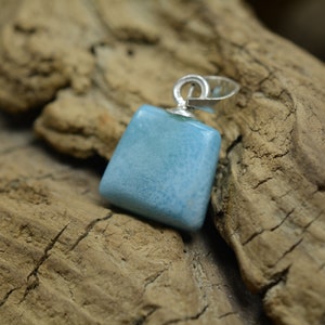 Larimar Shaped Pendant &quot;Ocean Collection&quot; Stefilia’s Stone! Atlantis Stone! Dolphin Stone! Very Rare! Barahona, Dominican Republic