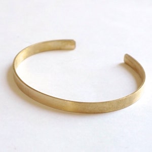 5mm Flat Cuff Bracelet Thin Cuff Bracelet Brass Bangle Delicate Jewelry Minimalist Simple Cuff bracelet simple jewelry plain cuff 051