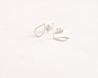 7mm Open Drop Stud Earring Solid Sterling Silver Gold Filled Rose Gold Filled Earrings jewelry minimalist geometric 022