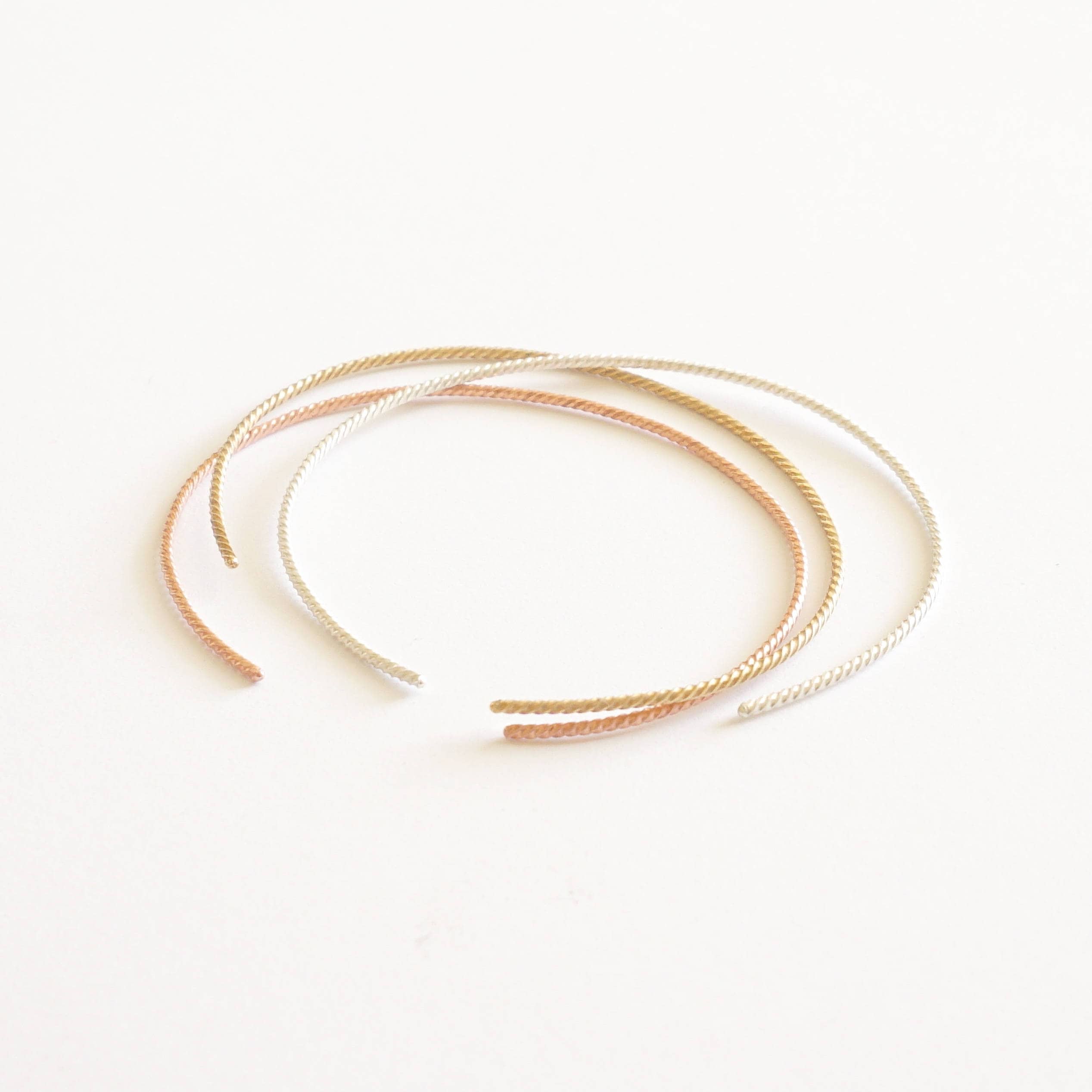 1mm Square Twisted Cuff Bracelet w Round Ends Thin Cuff Bracelet Brass Bangle Delicate Jewelry Stacking Bracelet Minimalist 069