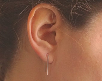 Silver Arc Earrings 14k Gold Fill U Shaped Earrings Rose Gold Fill Minimal jewelry Pink Earrings geometric simple and understated 023