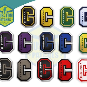 Varsity Jacket Captain &quot;C&quot; Felt/Embroidered Patch Assorted Colors