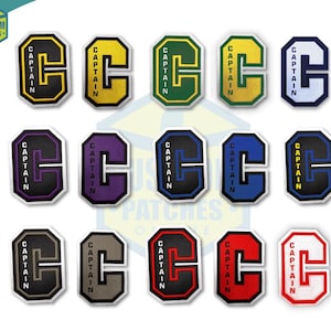 Varsity Jacke Captain C aus Filz/gesticktem Aufnäher farblich sortiert