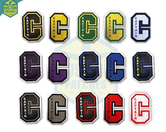 Varsity Jacket Captain "C" Felt/Embroidered Patch Assorted Colors