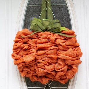 Burlap Pumpkin Wreath