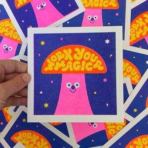 Risograph Mini Print // 4 colour // Magic
