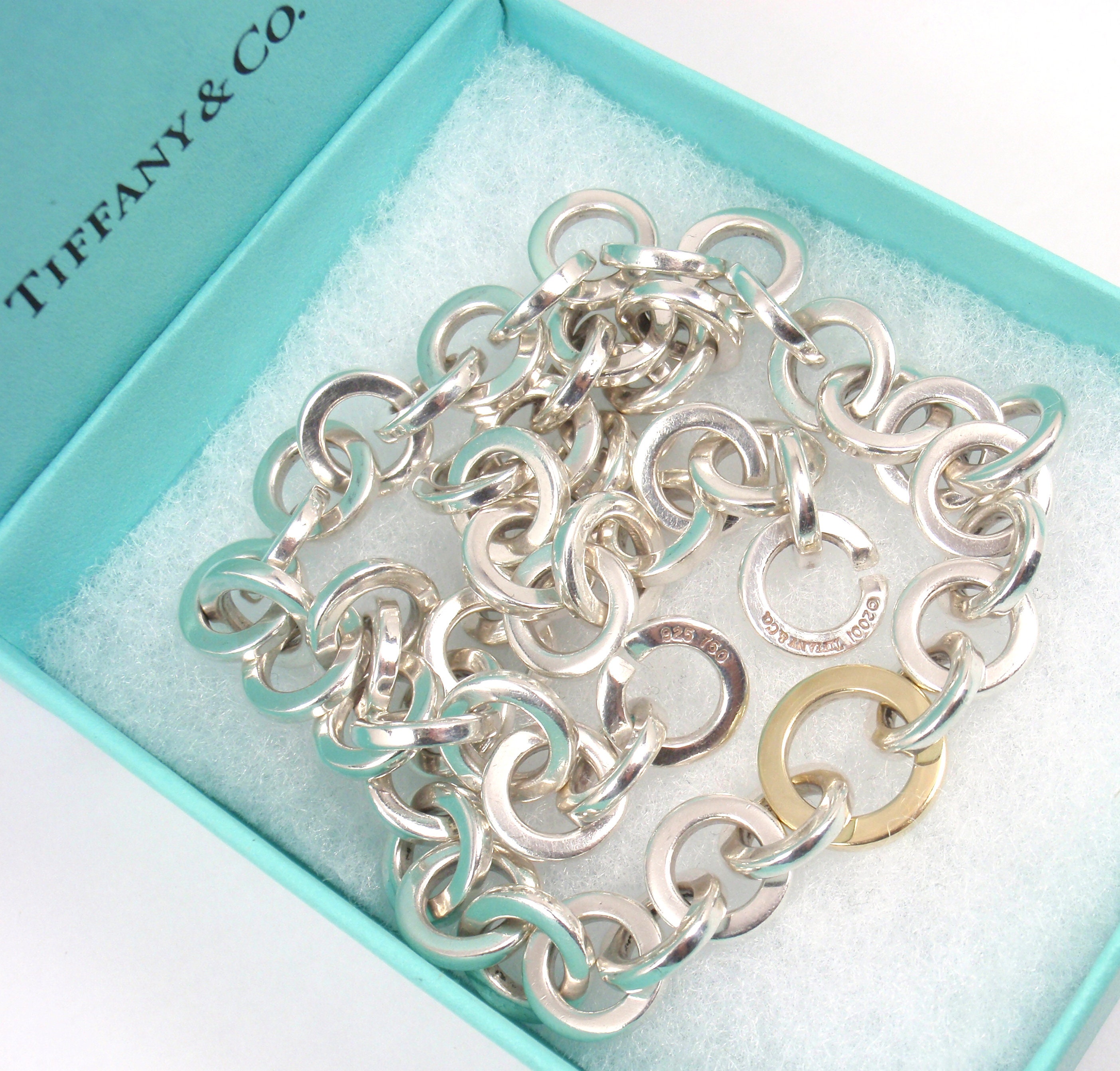 Tiffany round link necklace outlet