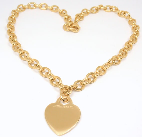 Tiffany & Co. Return To Tiffany 18K Yellow Gold Heart Tag Choker Necklace, Tiffany & Co.