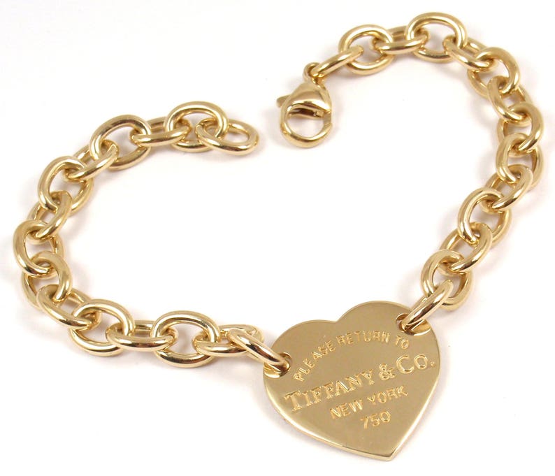 Return To Tiffany & Co 18K Gelbgold HerzAnhänger Charm Armband Etsy.de Return To Tiffany & Co 18K Gelbgold HerzAnhänger Charm Armband Etsy.de