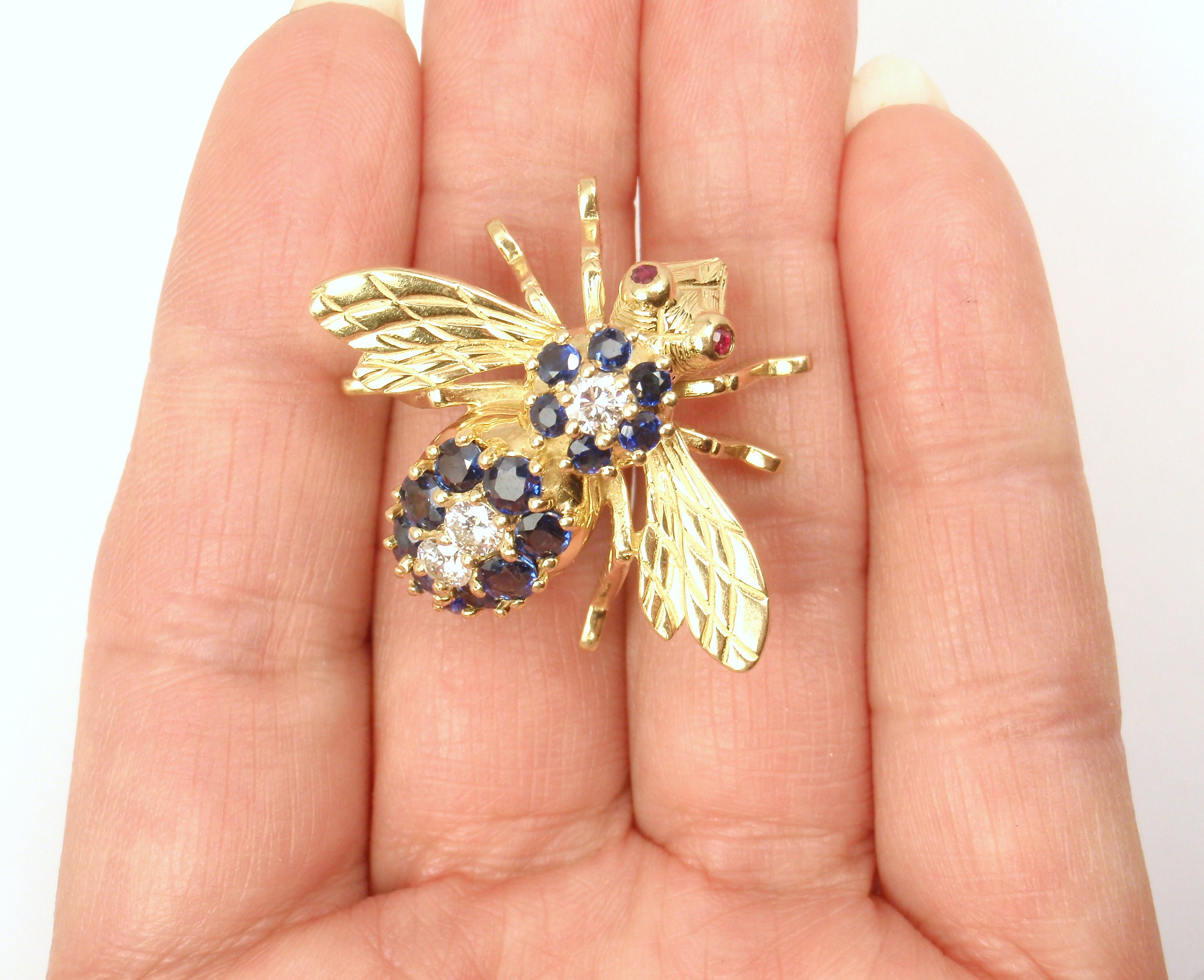 RARE Vintage Tiffany & Co 18K Gold X-LARGE 2.34tcw Blue